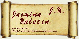Jasmina Maletin vizit kartica